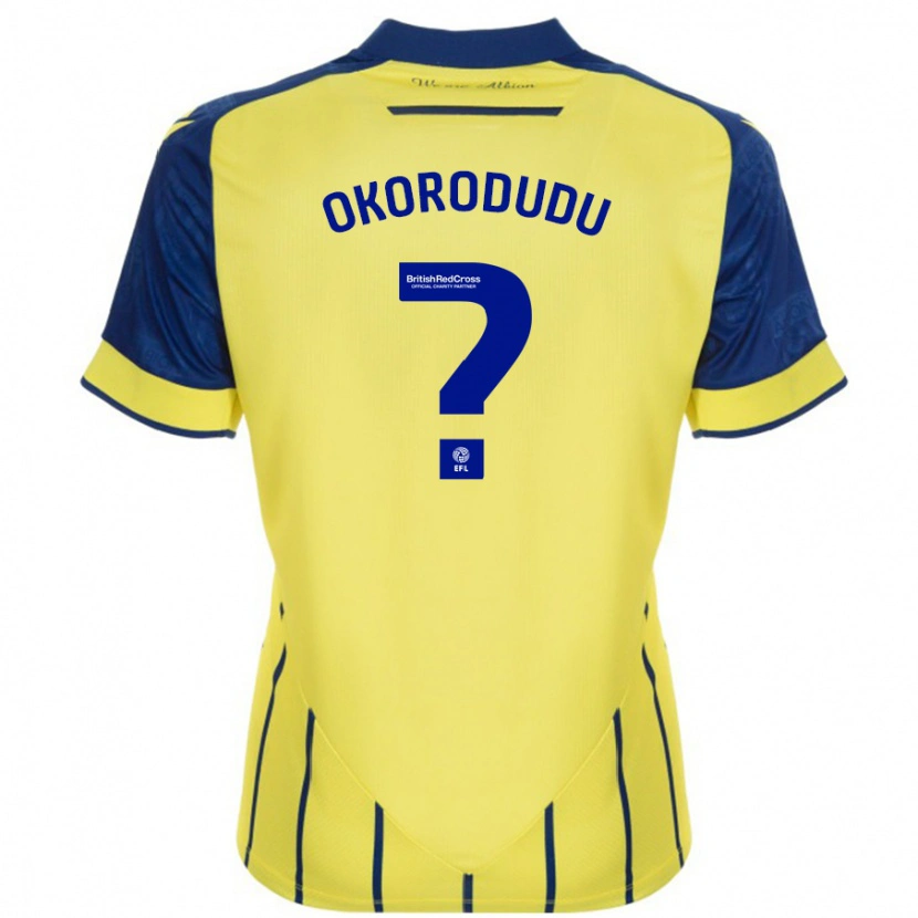 DanxenレディースAdam Okorodudu#0黄 青アウェイシャツ2024/25ジャージーユニフォーム