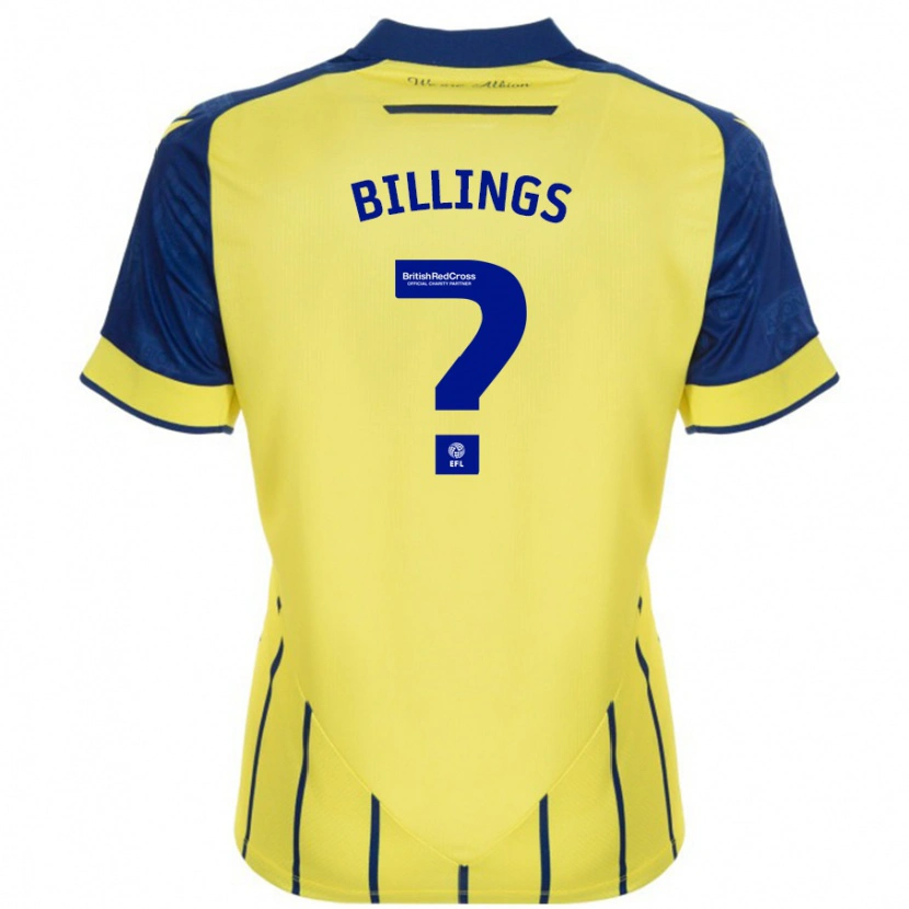 DanxenレディースFrazer Billings#0黄 青アウェイシャツ2024/25ジャージーユニフォーム