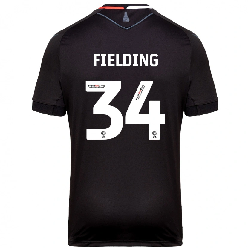 Danxenレディースフランク・フィールディング#34黒アウェイシャツ2024/25ジャージーユニフォーム