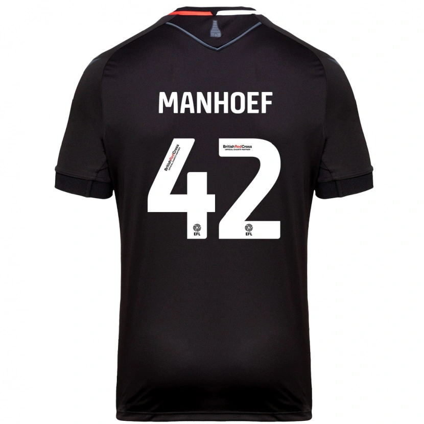 Danxenレディースミリオン・マンフーフ#42黒アウェイシャツ2024/25ジャージーユニフォーム