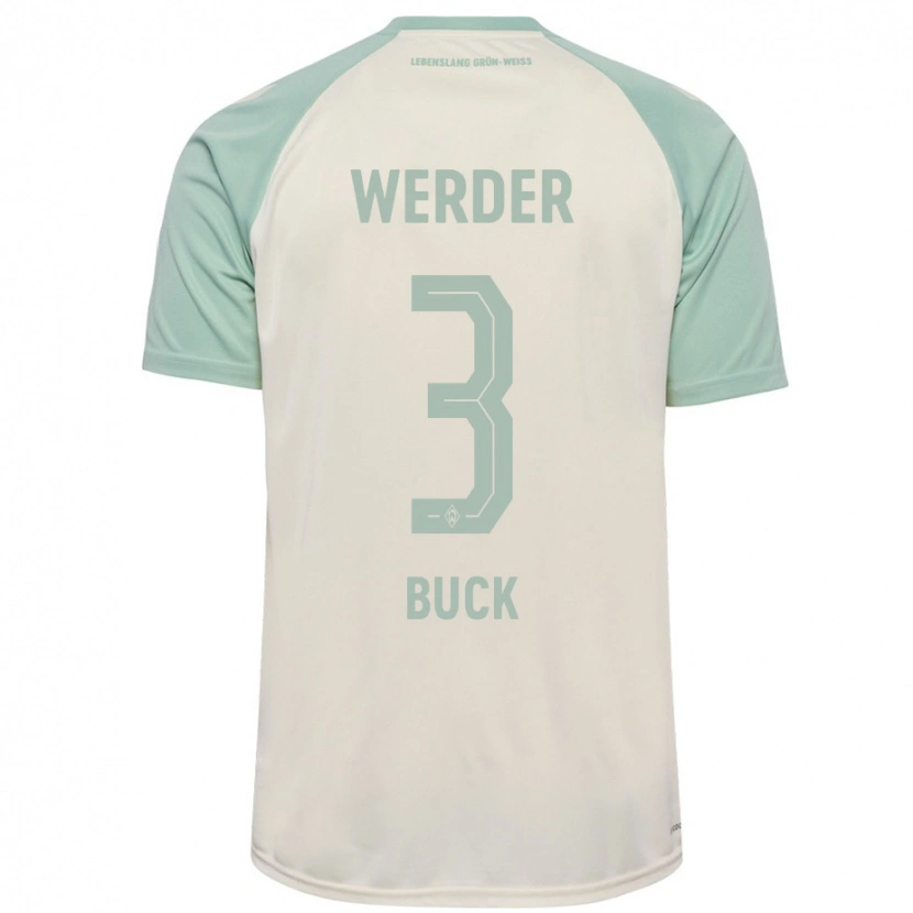 DanxenレディースMarten Buck#3オフホワイト ライトグリーンアウェイシャツ2024/25ジャージーユニフォーム
