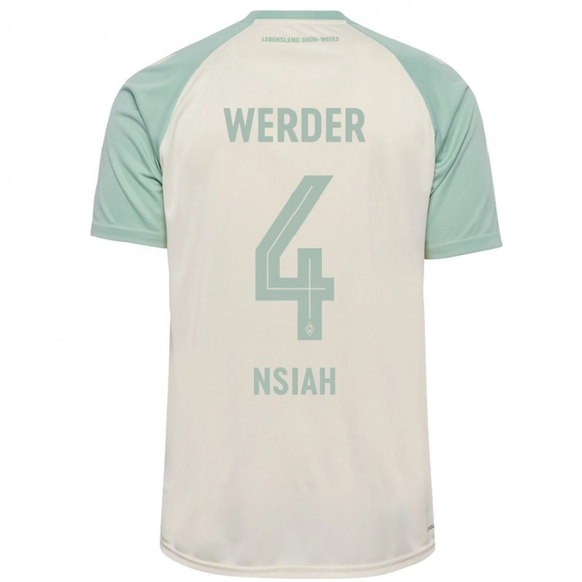DanxenレディースMenson Nsiah#4オフホワイト ライトグリーンアウェイシャツ2024/25ジャージーユニフォーム