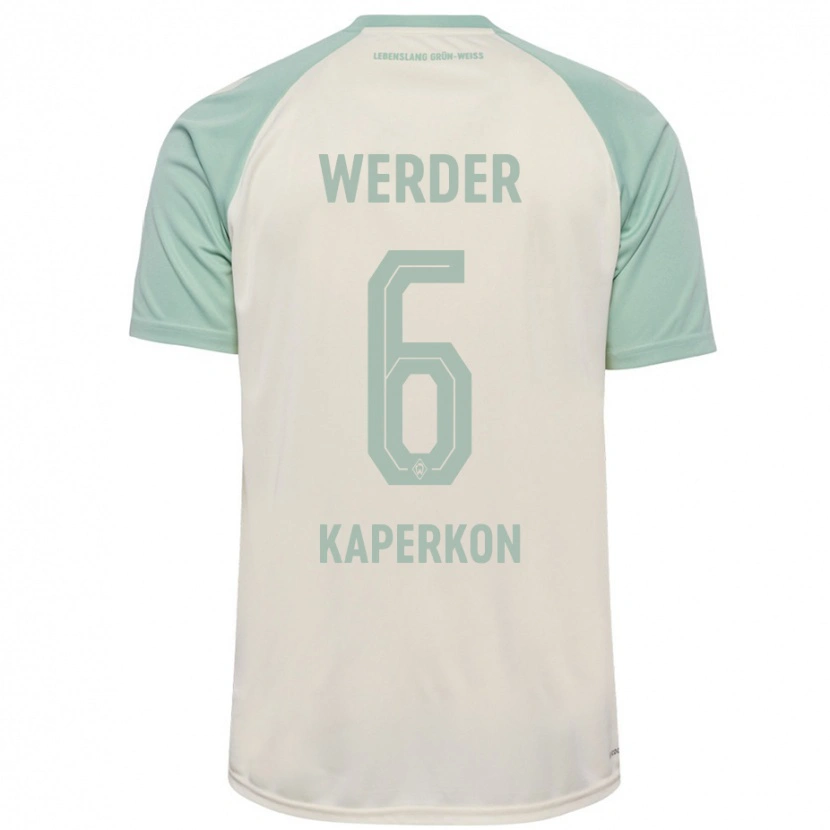 DanxenレディースTom Kaperkon#6オフホワイト ライトグリーンアウェイシャツ2024/25ジャージーユニフォーム