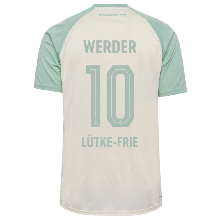 Danxenレディースデニース・リュトケ・フリー#10オフホワイト ライトグリーンアウェイシャツ2024/25ジャージーユニフォーム