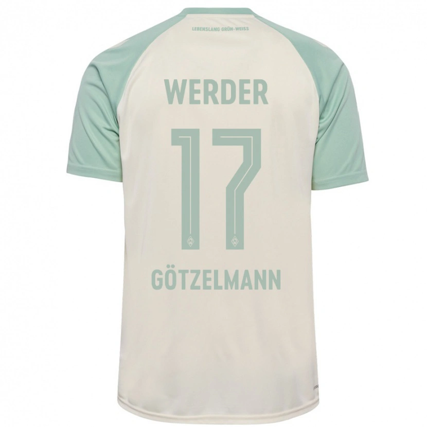 Danxenレディースパトリック・ゲッツェルマン#17オフホワイト ライトグリーンアウェイシャツ2024/25ジャージーユニフォーム