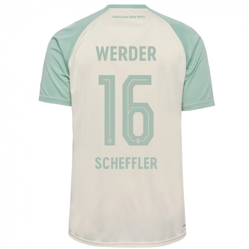 Danxenレディースイアン・シェフラー#16オフホワイト ライトグリーンアウェイシャツ2024/25ジャージーユニフォーム