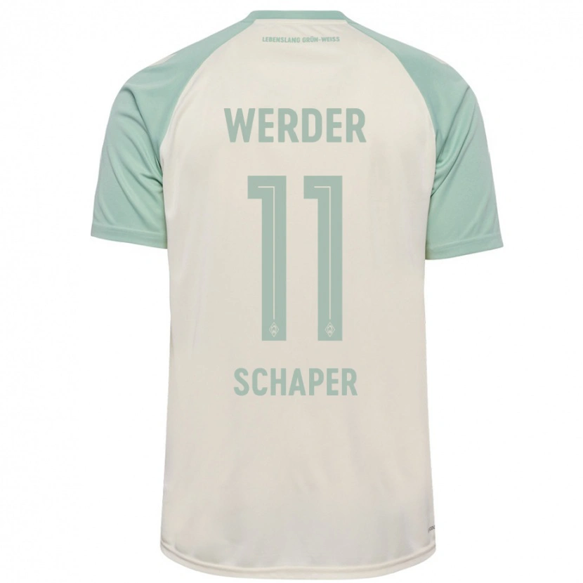 Danxenレディースウィルケン・シャーパー#11オフホワイト ライトグリーンアウェイシャツ2024/25ジャージーユニフォーム