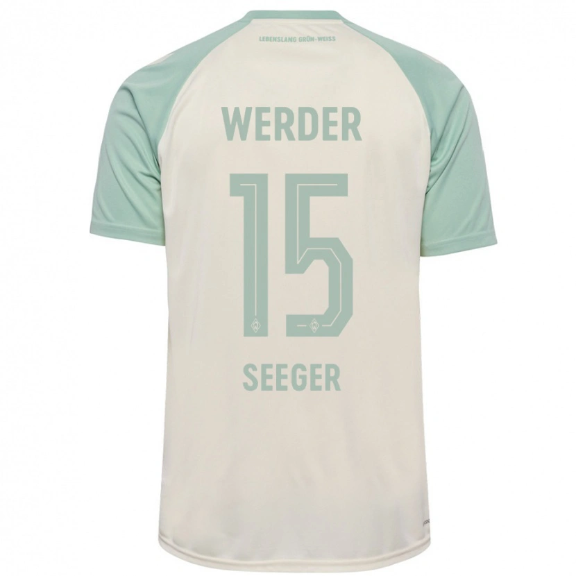Danxenレディースベン・エコベナ・シーガー#15オフホワイト ライトグリーンアウェイシャツ2024/25ジャージーユニフォーム