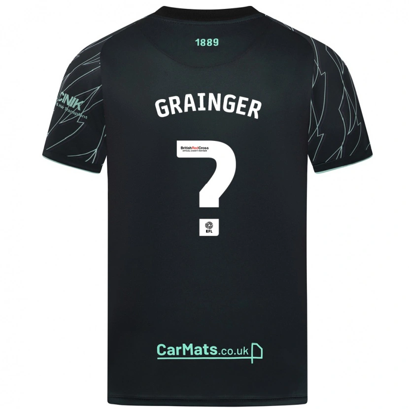 DanxenレディースBenjamin Grainger#0黒緑アウェイシャツ2024/25ジャージーユニフォーム