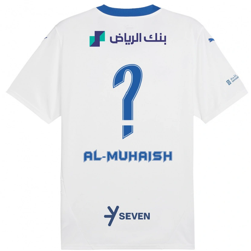 DanxenレディースMohammed Al-Muhaish#0ホワイト ブルーアウェイシャツ2024/25ジャージーユニフォーム