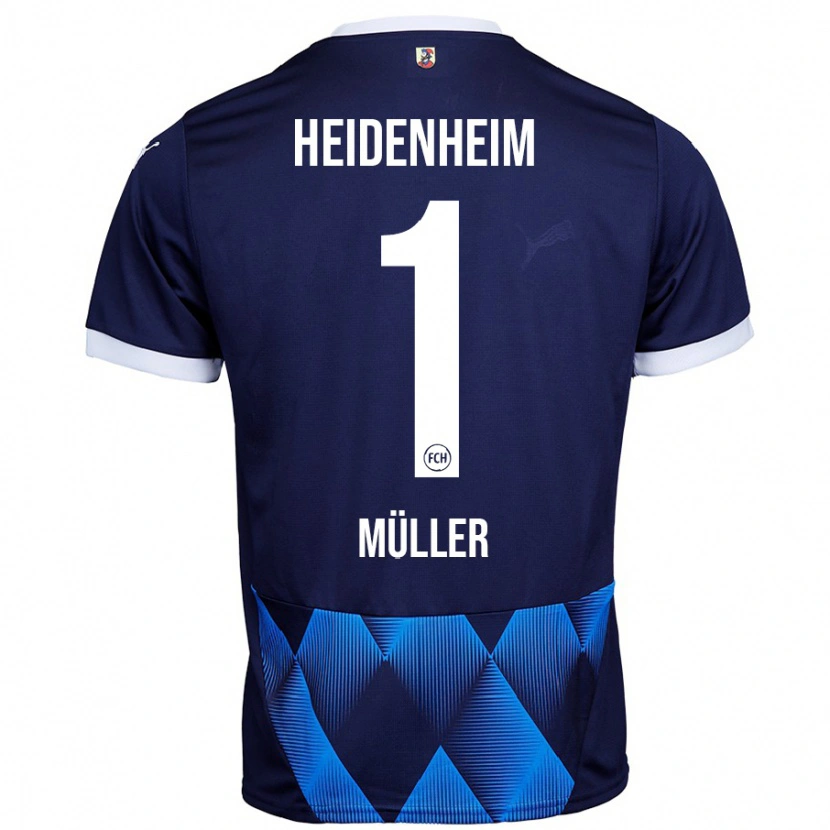 Danxenレディースケヴィン・ミュラー#1ダークネイビーブルーアウェイシャツ2024/25ジャージーユニフォーム