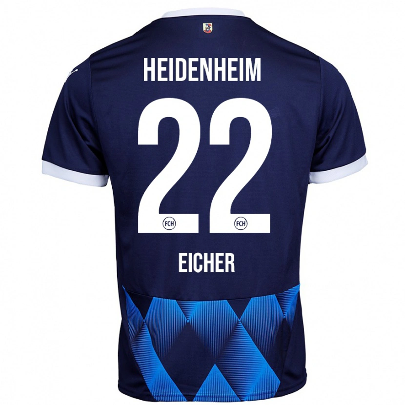 Danxenレディースヴィトゥス・アイヒャー#22ダークネイビーブルーアウェイシャツ2024/25ジャージーユニフォーム