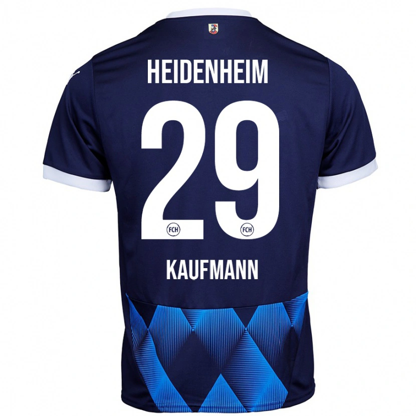 Danxenレディースミッケル・カウフマン#29ダークネイビーブルーアウェイシャツ2024/25ジャージーユニフォーム