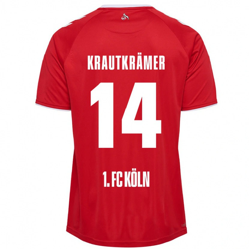 DanxenレディースJakob Krautkrämer#14赤 白アウェイシャツ2024/25ジャージーユニフォーム