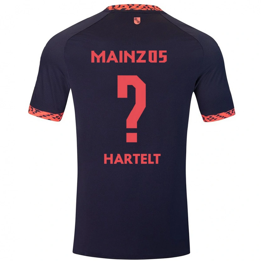 DanxenレディースToni Hartelt#0ブルーコーラルレッドアウェイシャツ2024/25ジャージーユニフォーム