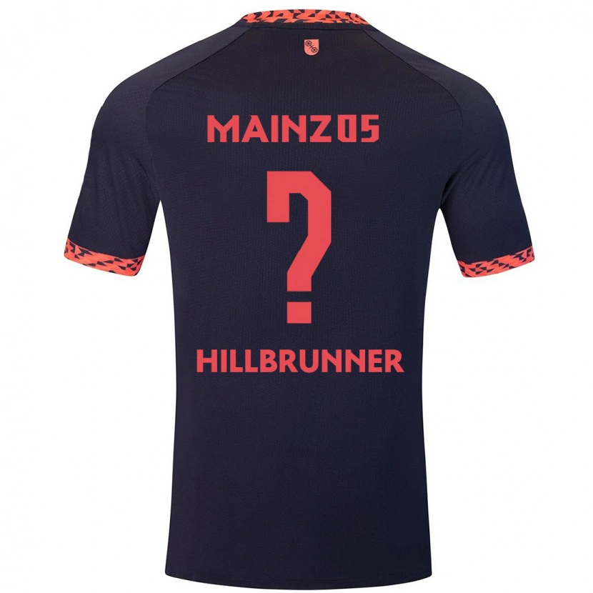 DanxenレディースFynn Hillbrunner#0ブルーコーラルレッドアウェイシャツ2024/25ジャージーユニフォーム