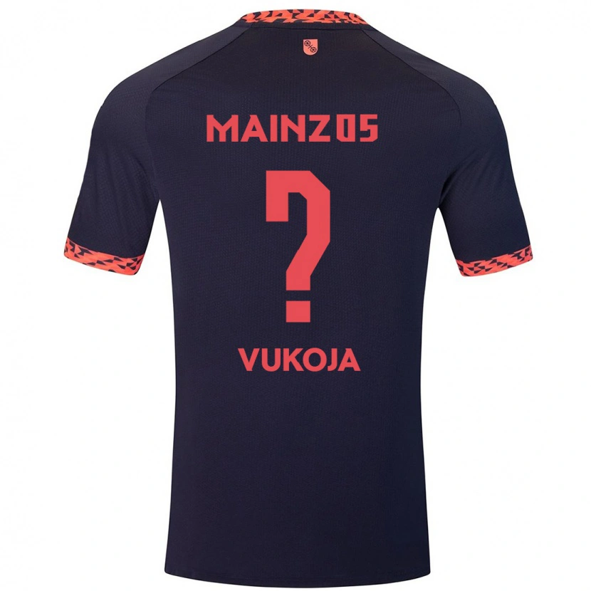 DanxenレディースLuka Vukoja#0ブルーコーラルレッドアウェイシャツ2024/25ジャージーユニフォーム