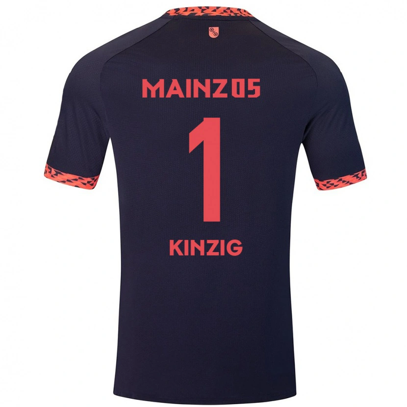 DanxenレディースMaximilian Kinzig#1ブルーコーラルレッドアウェイシャツ2024/25ジャージーユニフォーム
