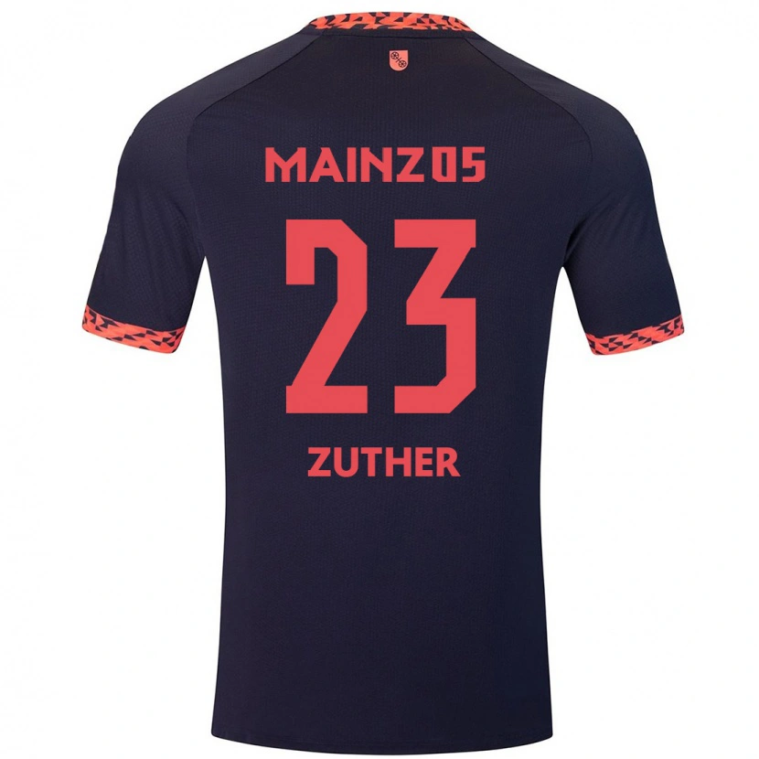 DanxenレディースPit Zuther#23ブルーコーラルレッドアウェイシャツ2024/25ジャージーユニフォーム