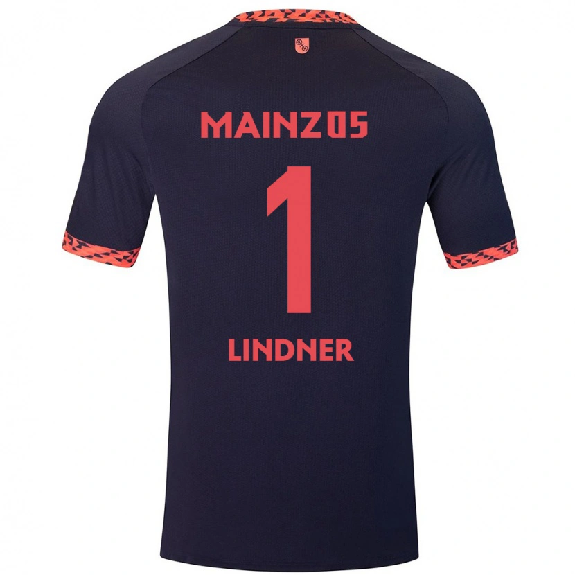 DanxenレディースSophie Lindner#1ブルーコーラルレッドアウェイシャツ2024/25ジャージーユニフォーム