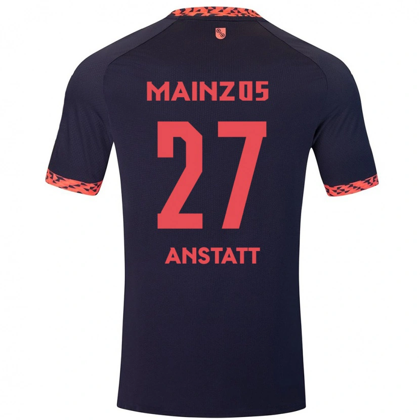 DanxenレディースNadine Anstatt#27ブルーコーラルレッドアウェイシャツ2024/25ジャージーユニフォーム