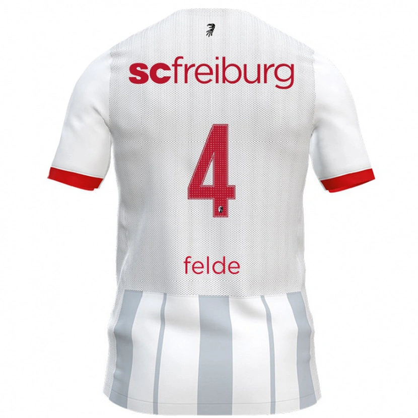 DanxenレディースMeret Felde#4白 グレーアウェイシャツ2024/25ジャージーユニフォーム