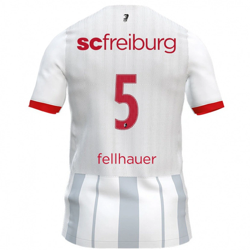 DanxenレディースKim Fellhauer#5白 グレーアウェイシャツ2024/25ジャージーユニフォーム