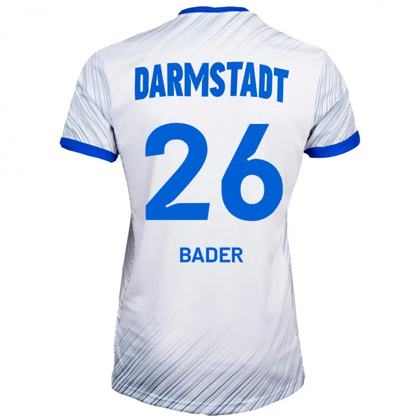 Danxenレディースマティアス・バッダー#26ホワイト ブルーアウェイシャツ2024/25ジャージーユニフォーム