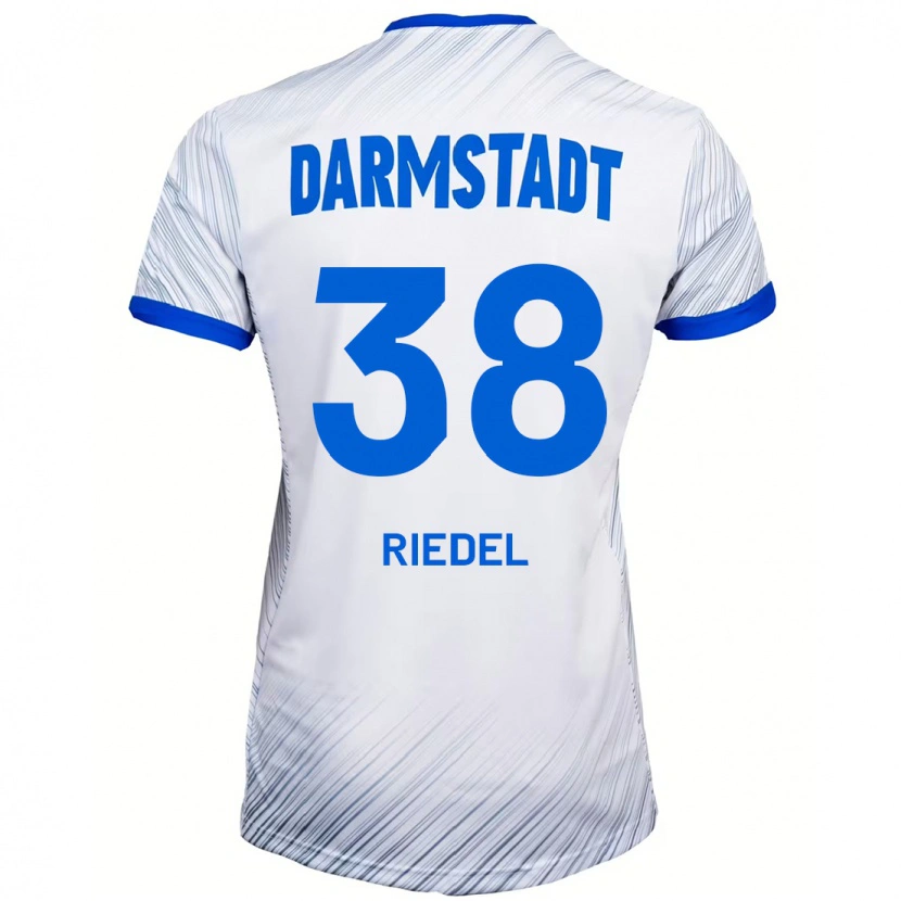 Danxenレディースクレメンス・リーデル#38ホワイト ブルーアウェイシャツ2024/25ジャージーユニフォーム