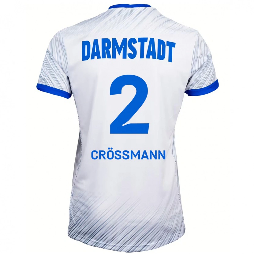 DanxenレディースElias Crößmann#2ホワイト ブルーアウェイシャツ2024/25ジャージーユニフォーム