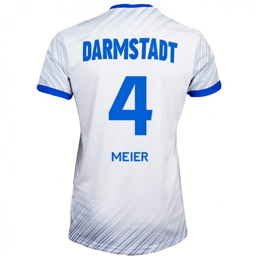 DanxenレディースMark Meier#4ホワイト ブルーアウェイシャツ2024/25ジャージーユニフォーム