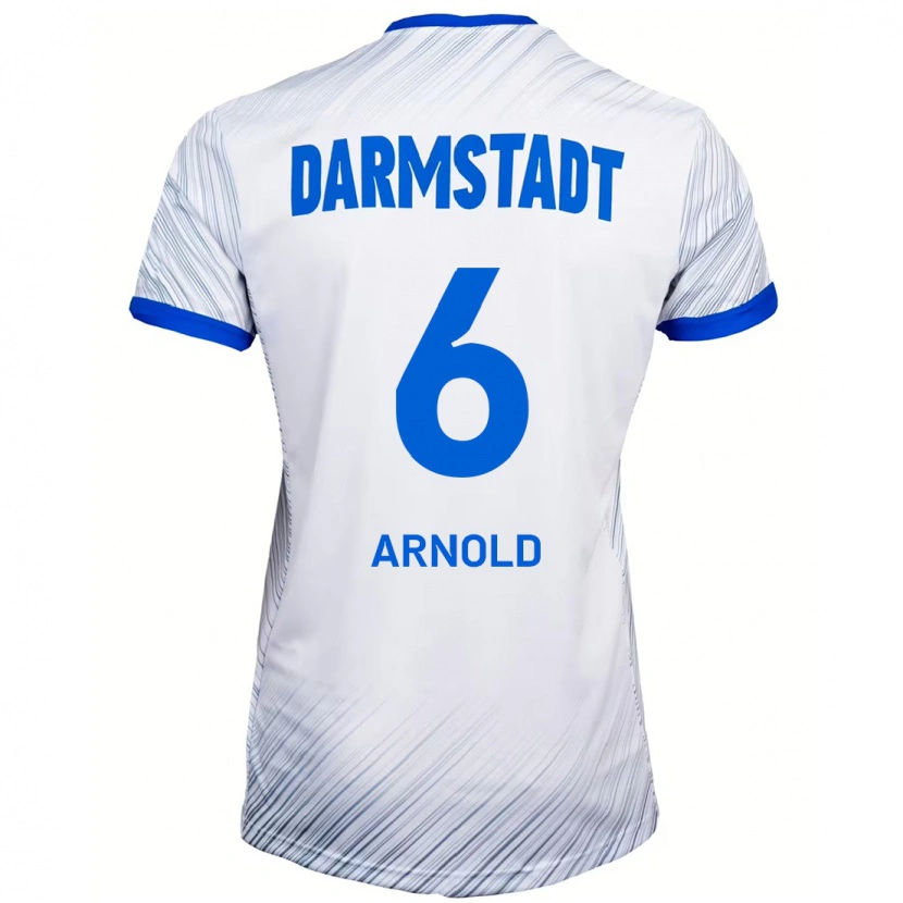 DanxenレディースTim Arnold#6ホワイト ブルーアウェイシャツ2024/25ジャージーユニフォーム