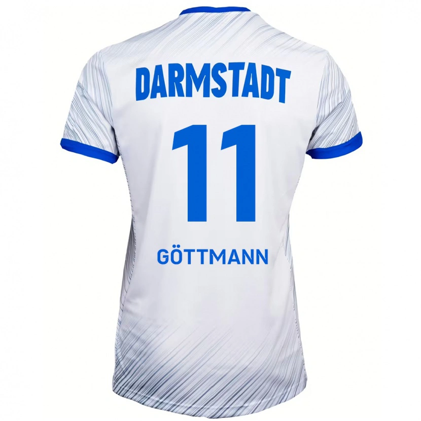 Danxenレディースレビン・ゴットマン#11ホワイト ブルーアウェイシャツ2024/25ジャージーユニフォーム