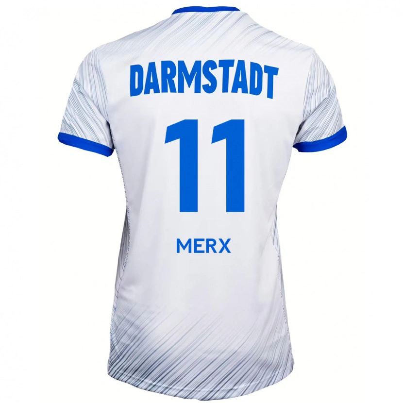 Danxenレディースマノロ・メルクス#11ホワイト ブルーアウェイシャツ2024/25ジャージーユニフォーム