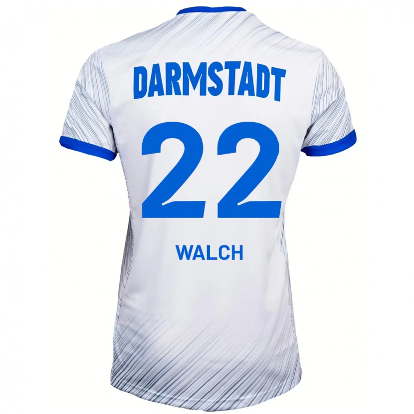 Danxenレディースレオン・ウォルチ#22ホワイト ブルーアウェイシャツ2024/25ジャージーユニフォーム