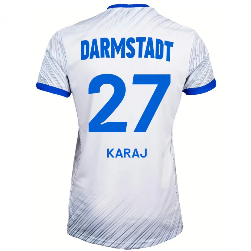 DanxenレディースEraldo Karaj#27ホワイト ブルーアウェイシャツ2024/25ジャージーユニフォーム