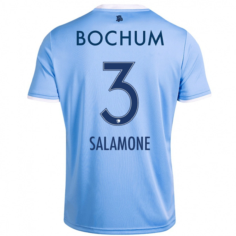 DanxenレディースElia-Giona Salamone#3スカイブルーアウェイシャツ2024/25ジャージーユニフォーム