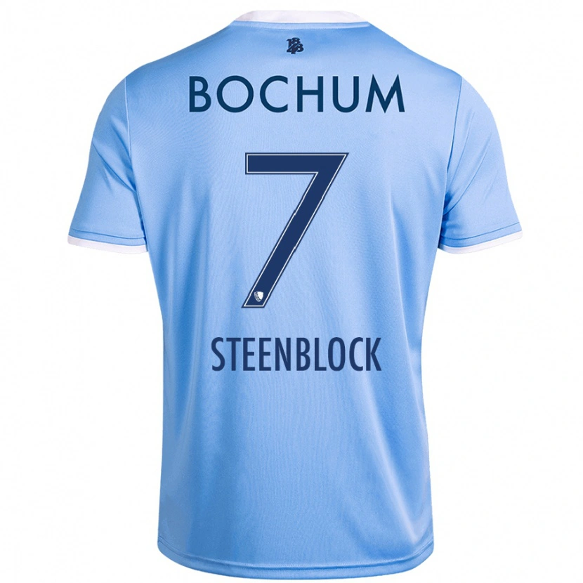 DanxenレディースJannis Steenblock#7スカイブルーアウェイシャツ2024/25ジャージーユニフォーム