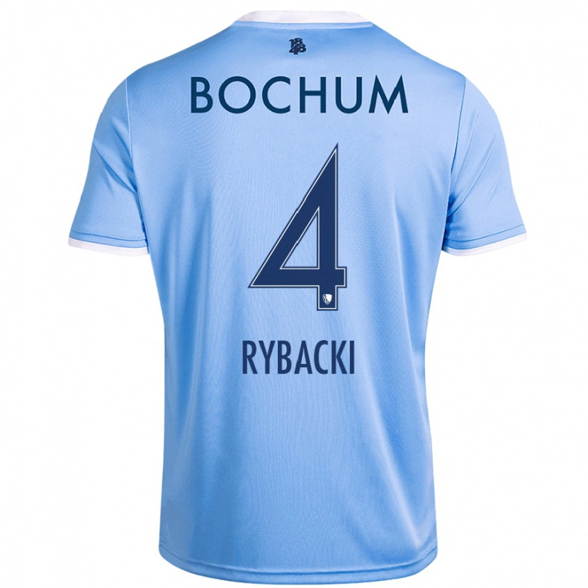 DanxenレディースPia Rybacki#4スカイブルーアウェイシャツ2024/25ジャージーユニフォーム