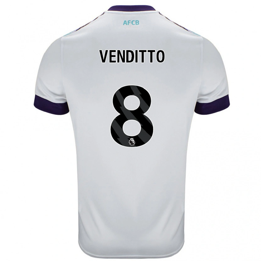 DanxenレディースOlivia Venditto#8白 緑 紫アウェイシャツ2024/25ジャージーユニフォーム