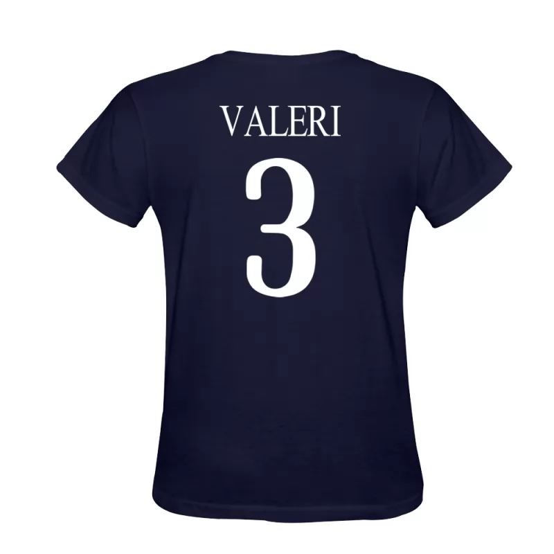 メンズエマヌエーレ・ワレリー #3濃紺いジャージーtシャツデザイン