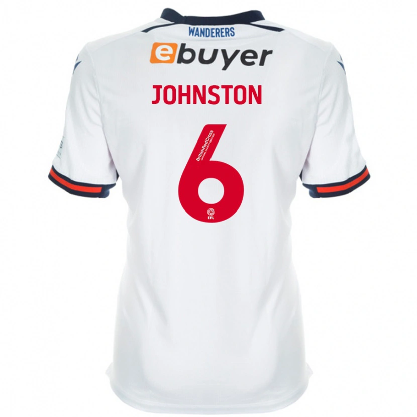 DanxenキッズGeorge Johnston#6白ホームシャツ2024/25ジャージーユニフォーム