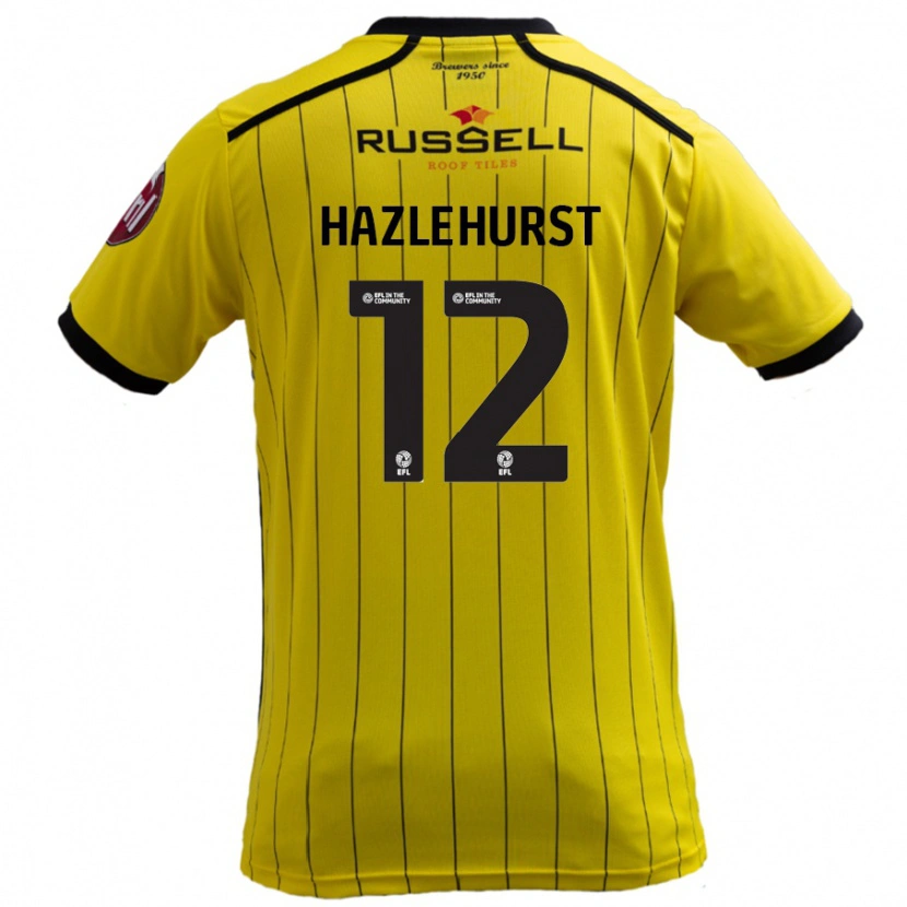 Danxenキッズジャック・ヘーズルハースト#12黄ホームシャツ2024/25ジャージーユニフォーム