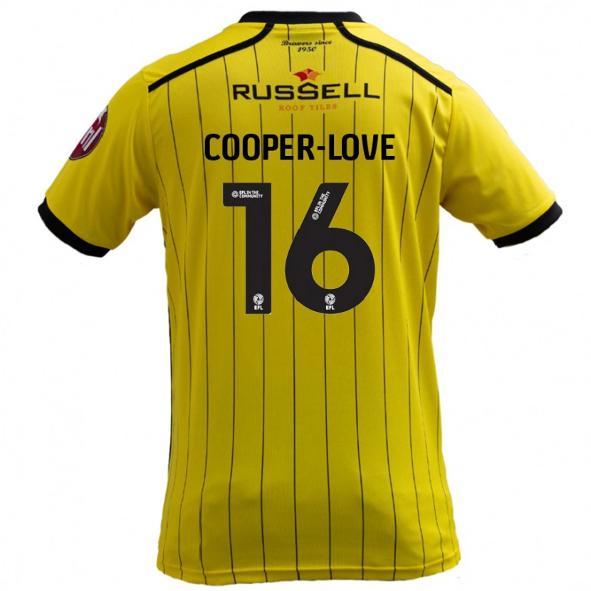Danxenキッズジャック・クーパー・ラブ#16黄ホームシャツ2024/25ジャージーユニフォーム