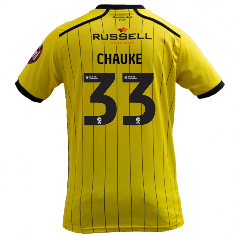 DanxenキッズKgaogelo Chauke#33黄ホームシャツ2024/25ジャージーユニフォーム