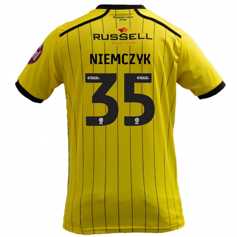 Danxenキッズヤクブ・ニェムチック#35黄ホームシャツ2024/25ジャージーユニフォーム