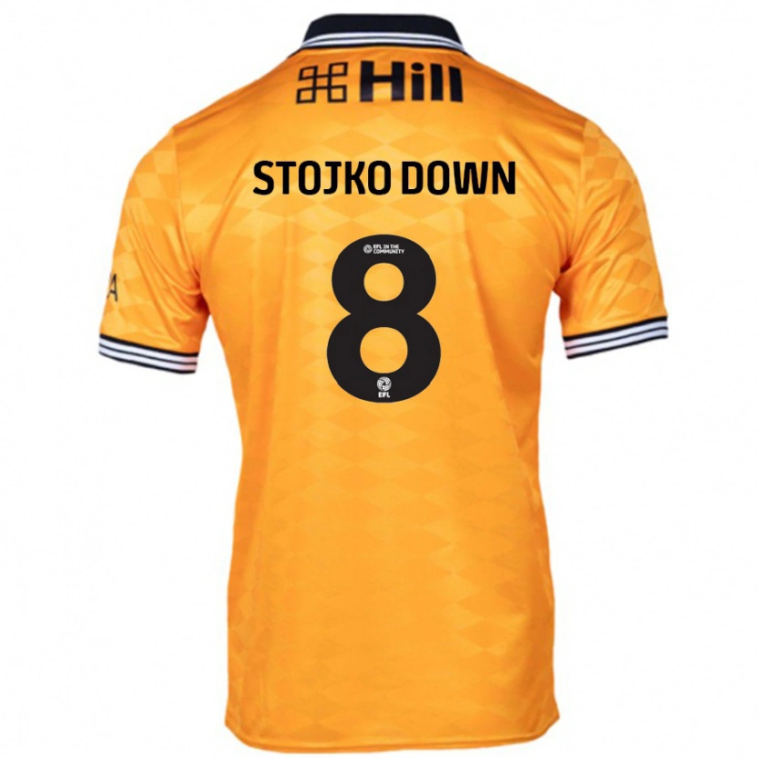 DanxenキッズAlysha Stojko-Down#8オレンジホームシャツ2024/25ジャージーユニフォーム