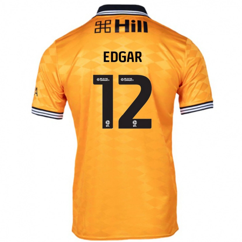 DanxenキッズSammy Edgar#12オレンジホームシャツ2024/25ジャージーユニフォーム