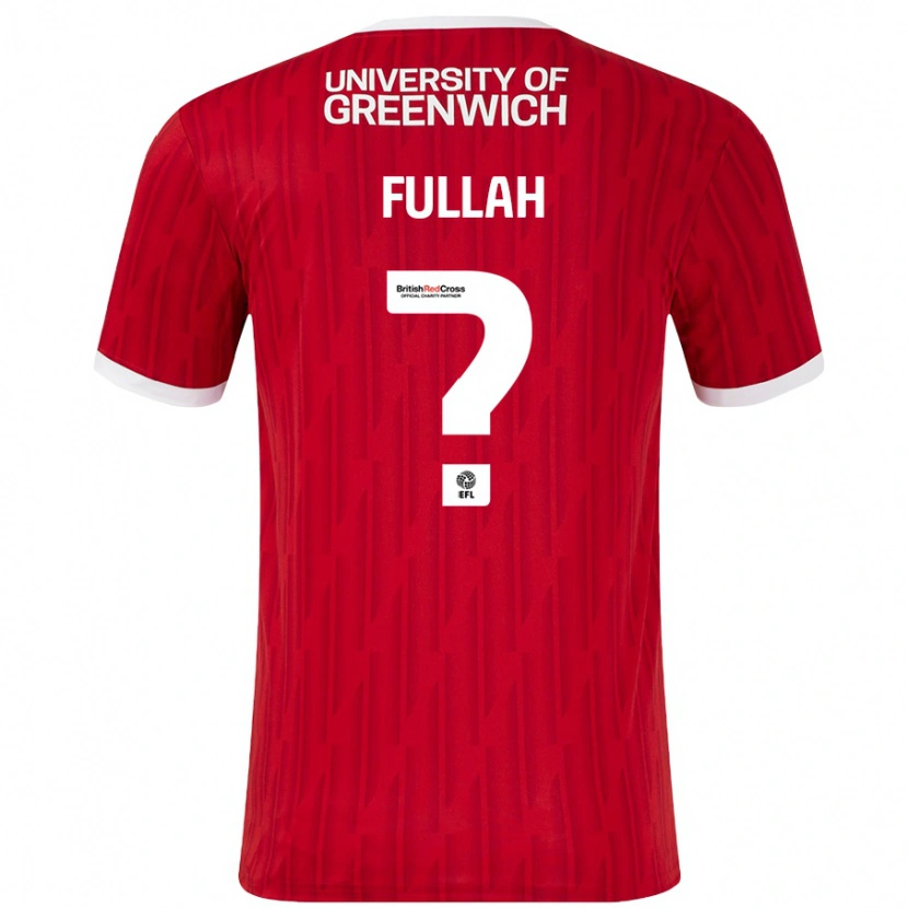 DanxenキッズIbrahim Fullah#0赤 白ホームシャツ2024/25ジャージーユニフォーム