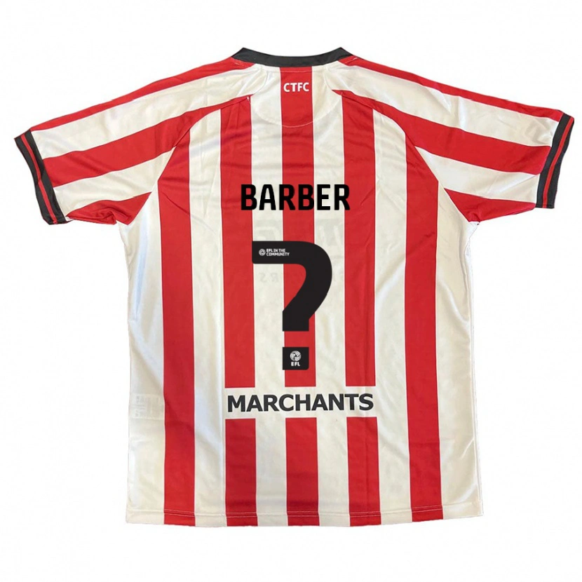 DanxenキッズMark Barber#0赤 白ホームシャツ2024/25ジャージーユニフォーム
